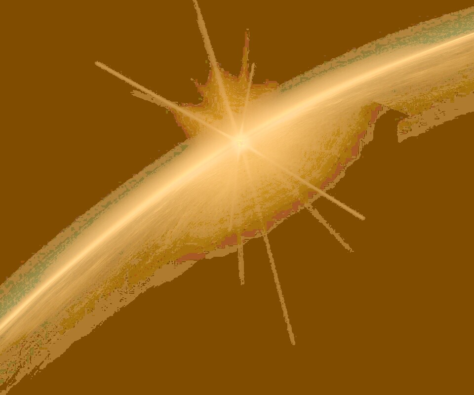 Солнце выглядывает из-за горизонта обои