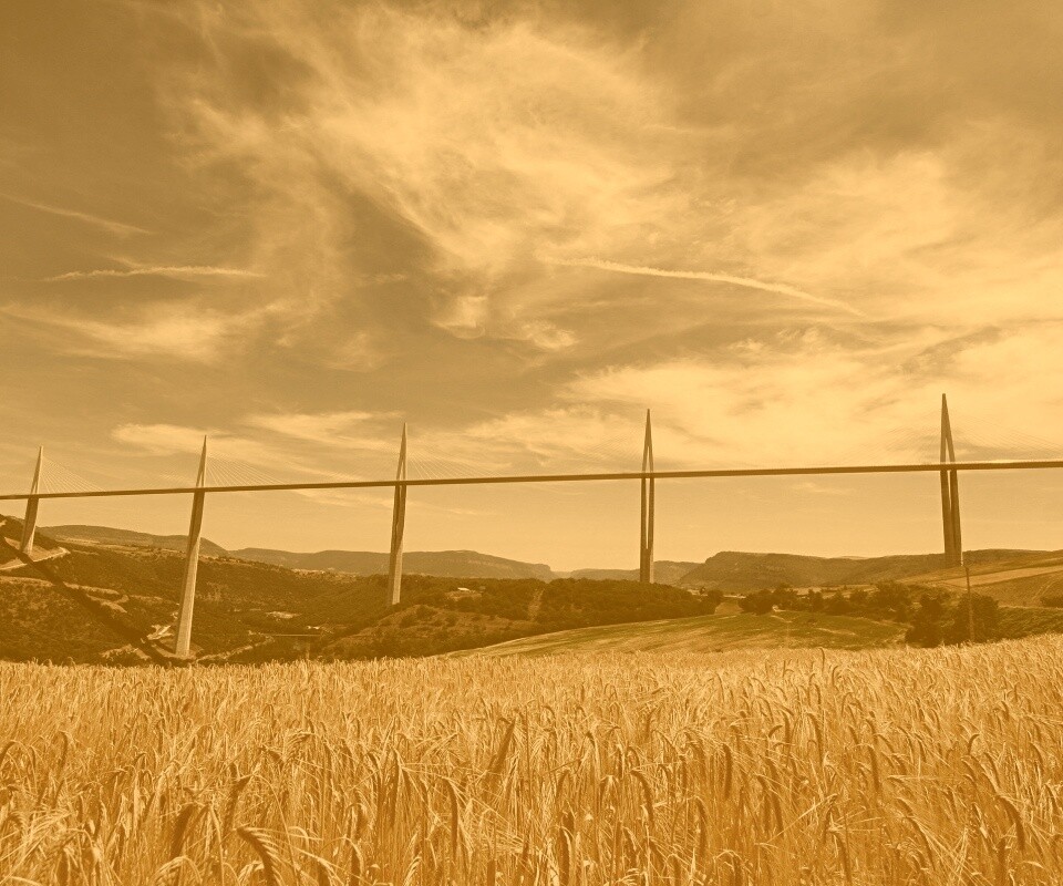 Мост над долиной обои