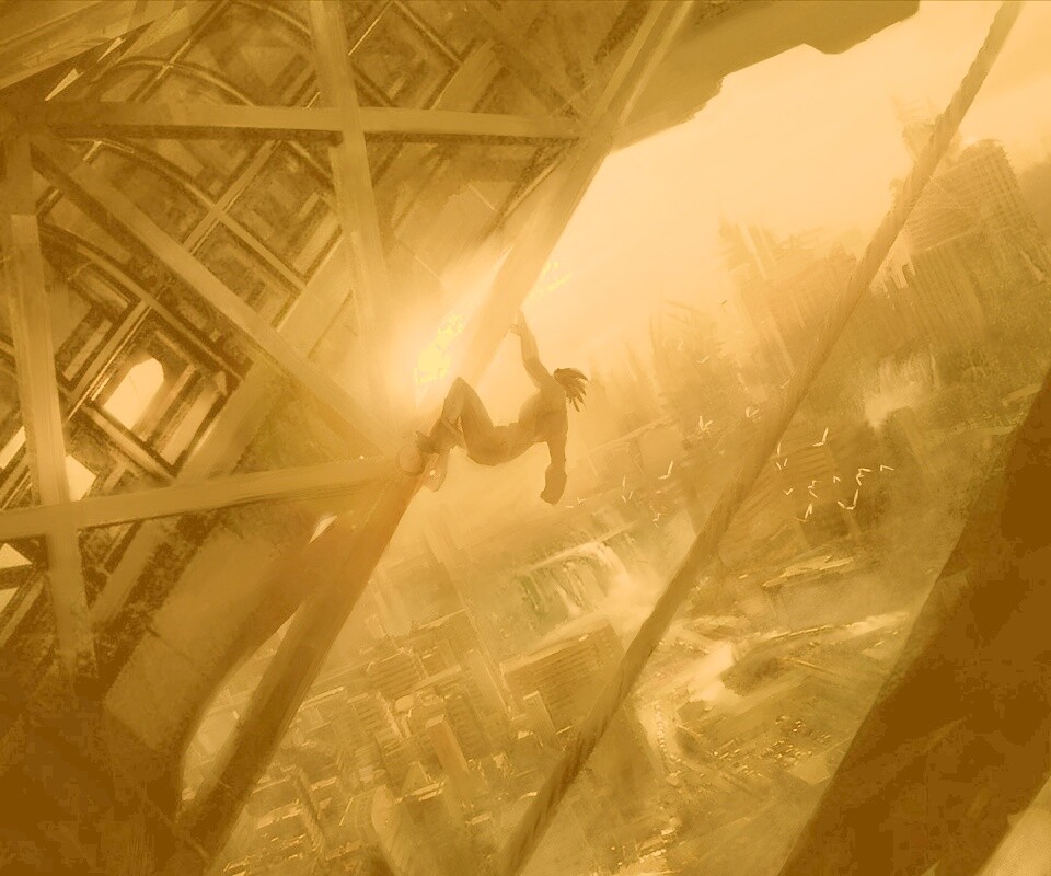 Мутант в постапокалиптическом городе обои