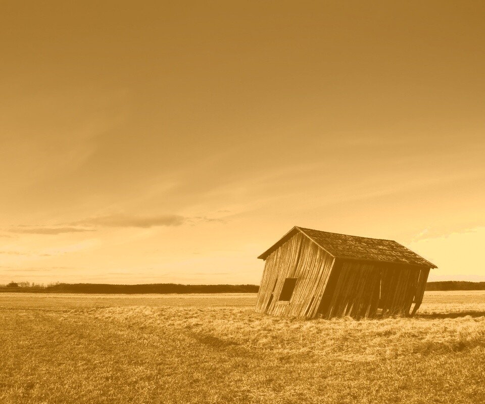 Покосившийся сарай обои
