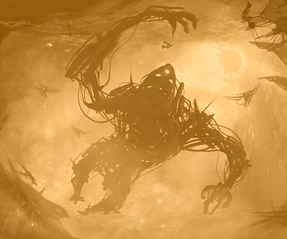 Подзёмный темный монстр обои