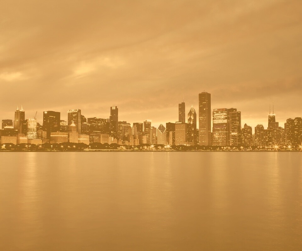 Чикаго с воды обои