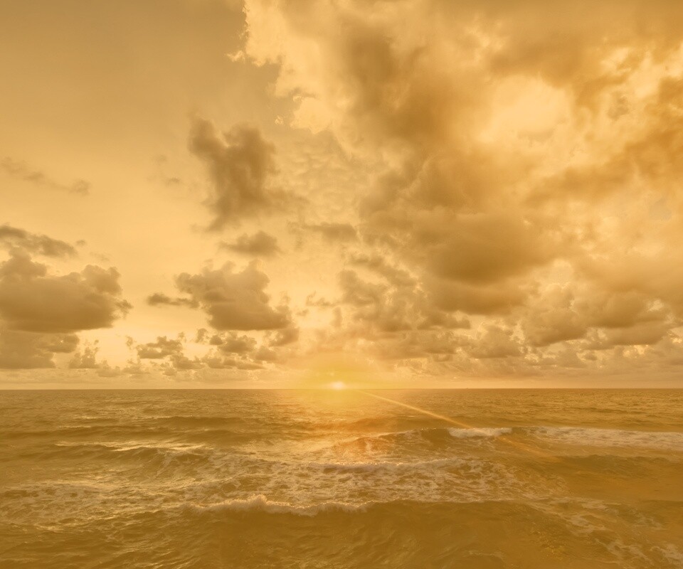 Закат на море обои