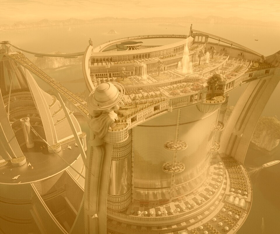 Город будущего обои