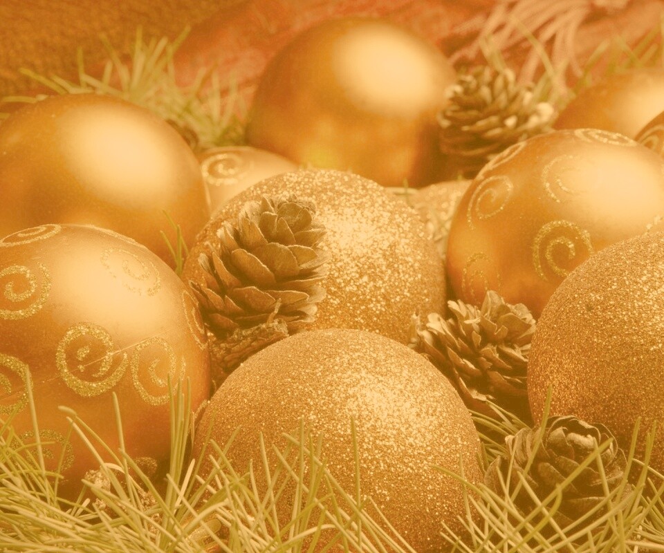 Ёлочные украшения обои