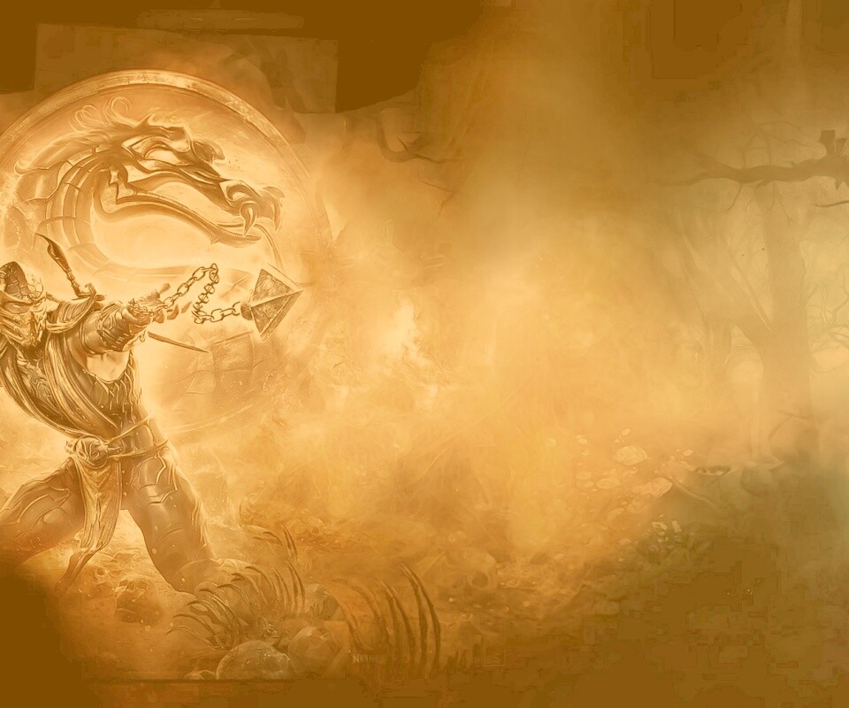 Бой SubZero и Scorpion из Mortal Kombat обои