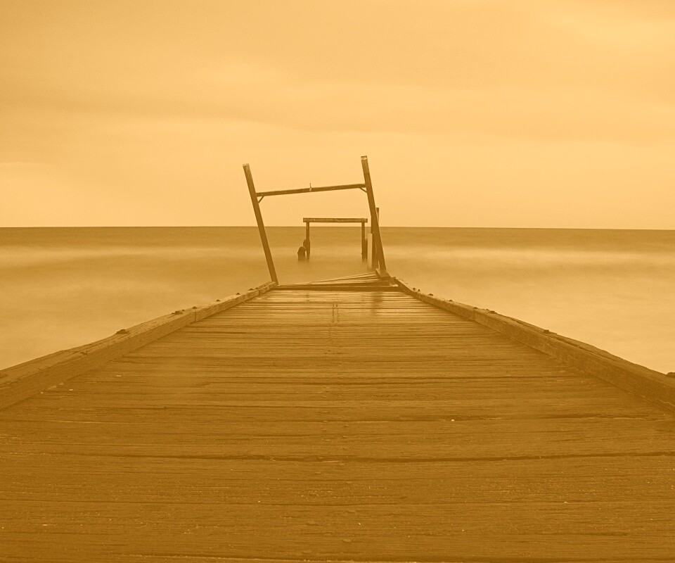 Мостки до горизонта обои