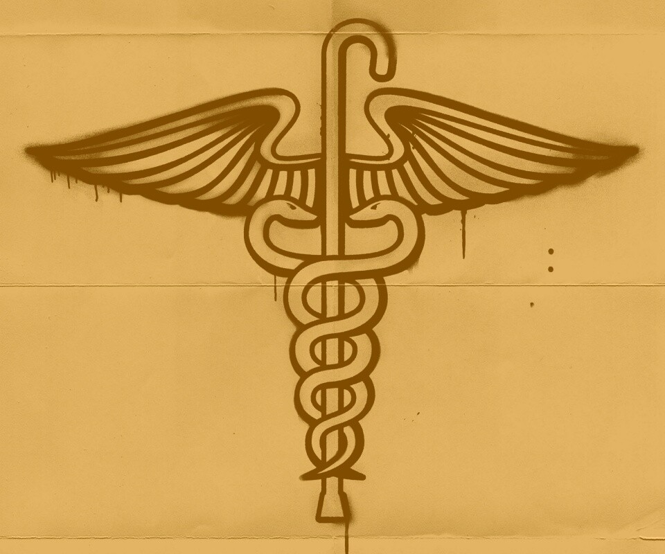 Змеи на трости — граффити обои