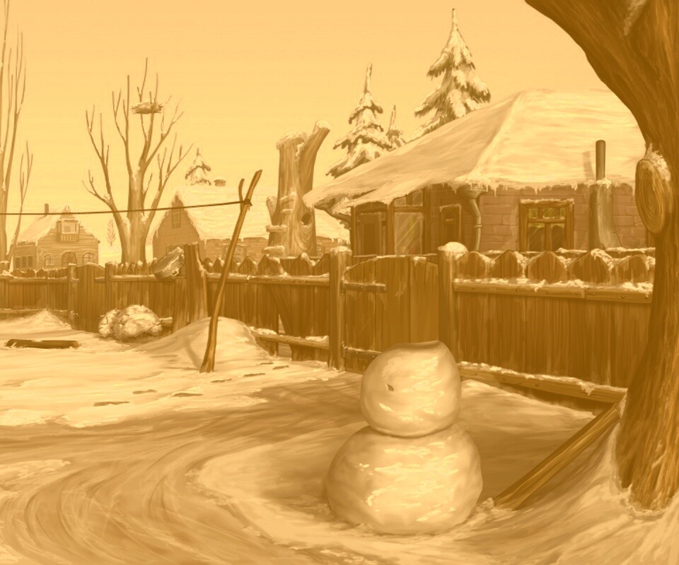 Снеговик обои