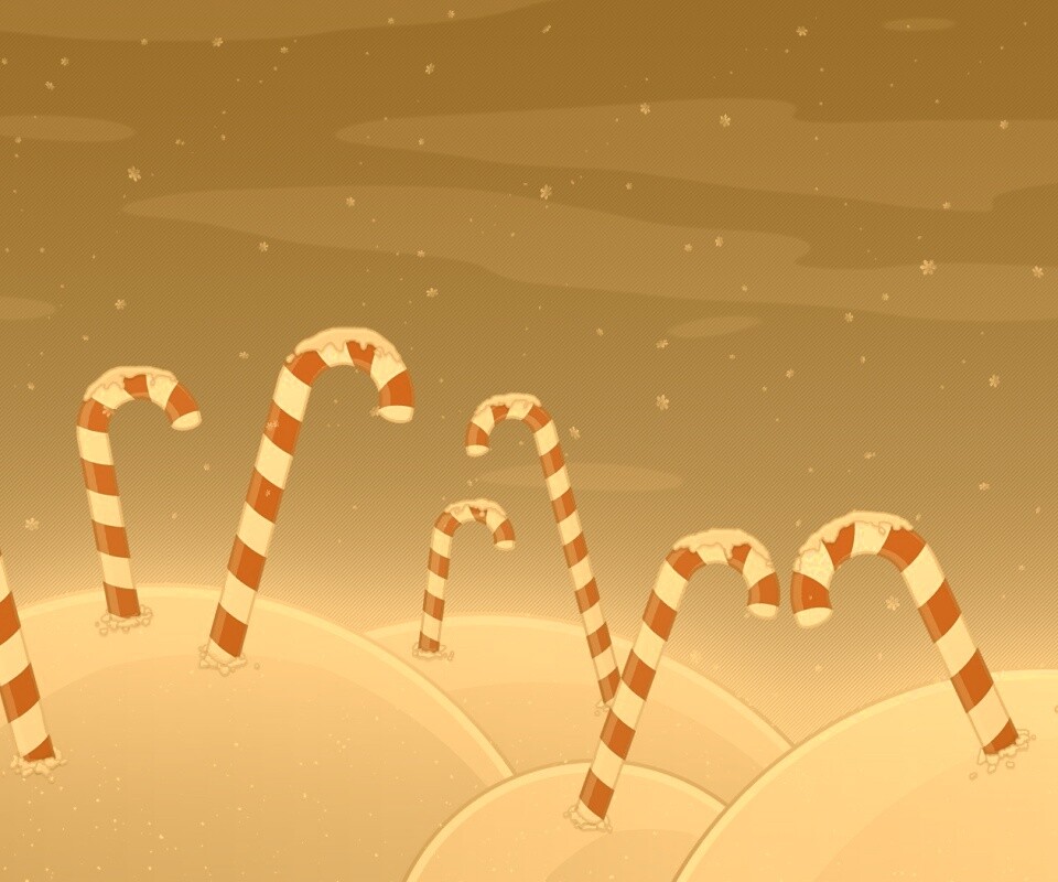 Леденцы в сугробах обои