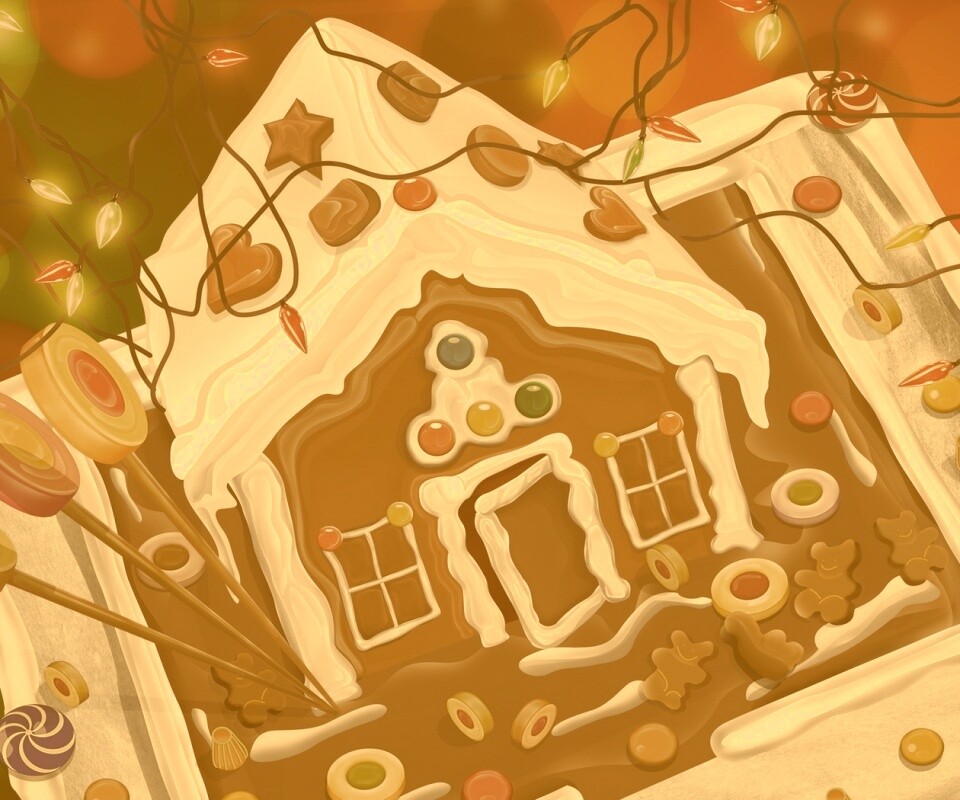Пряничный домик обои