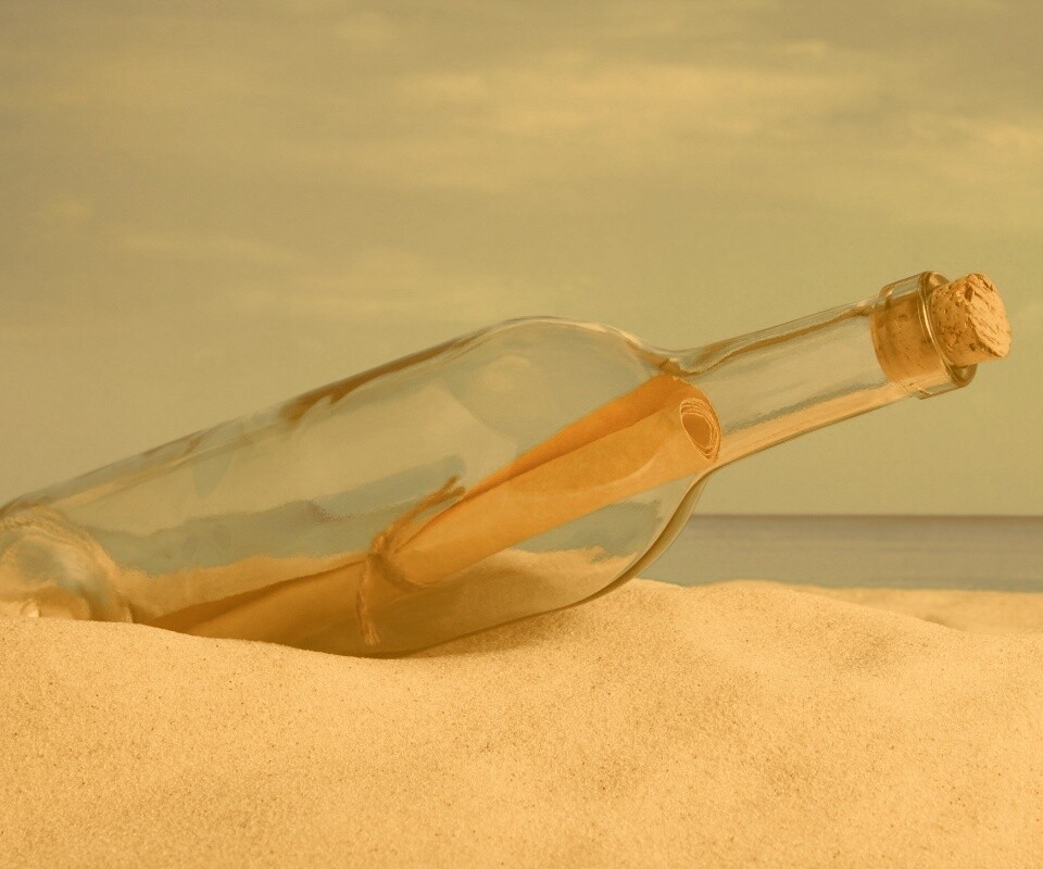 Послание в бутылке обои