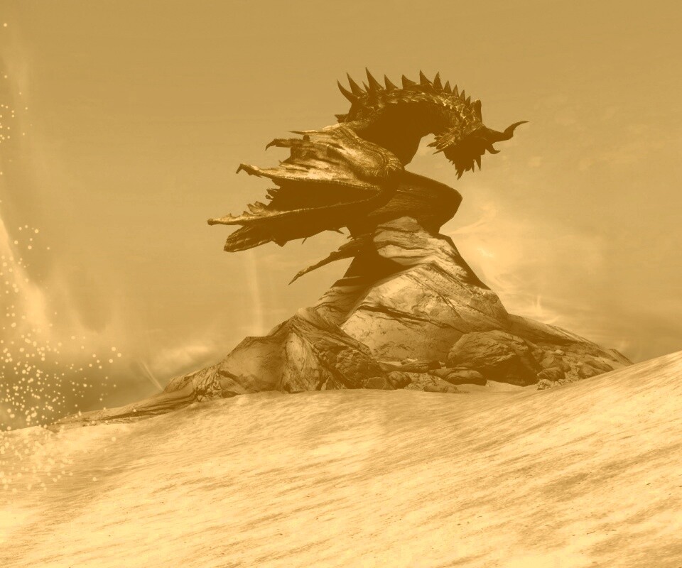 Человек и дракон обои