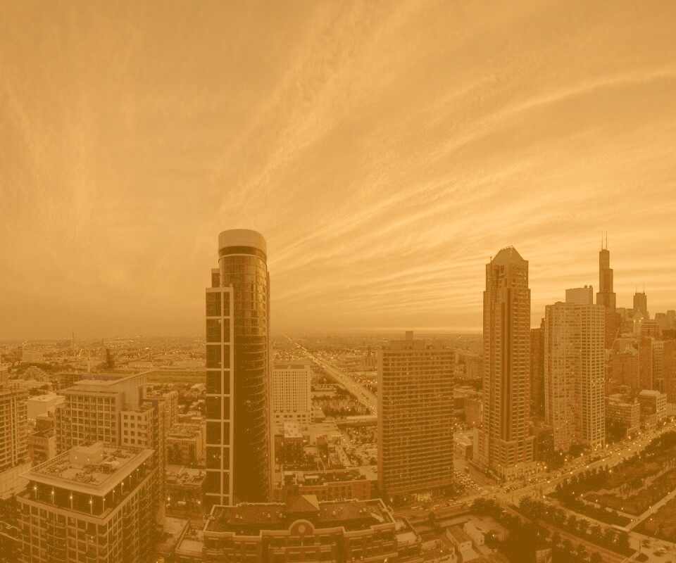 Сумерки в городе обои