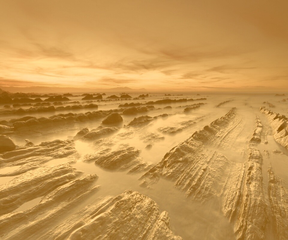 Рифы в тумане обои