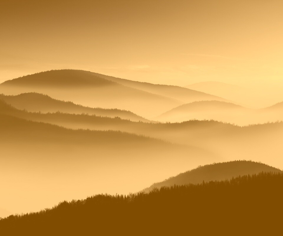 Туманные горы обои