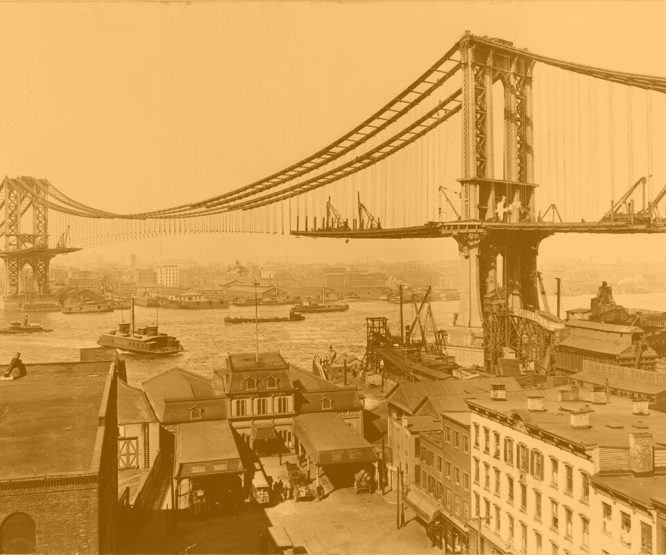 Постройка моста обои