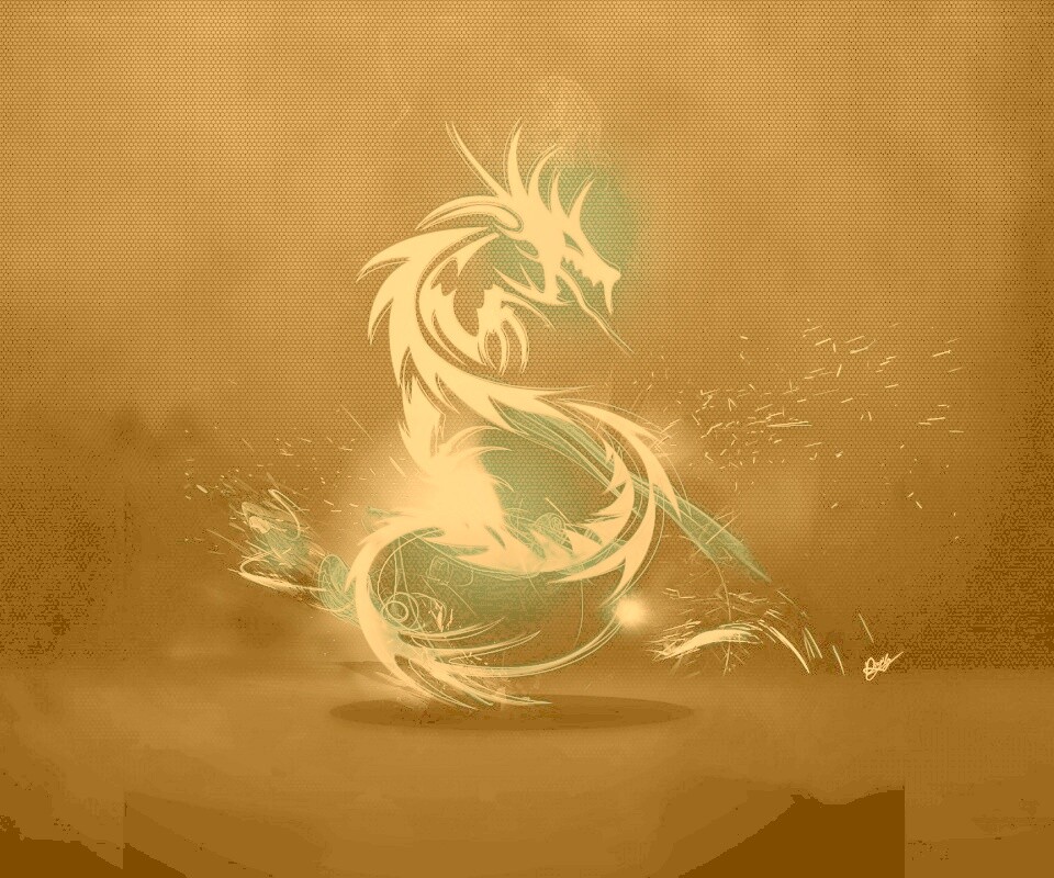 Световой дракон обои