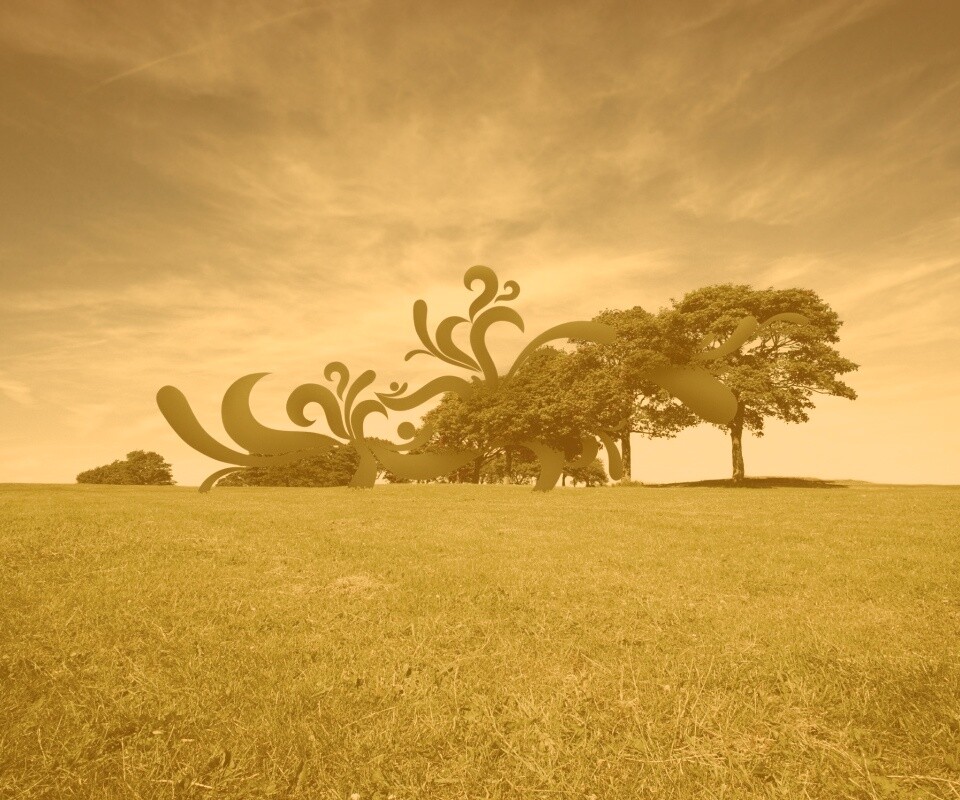 На равнине обои