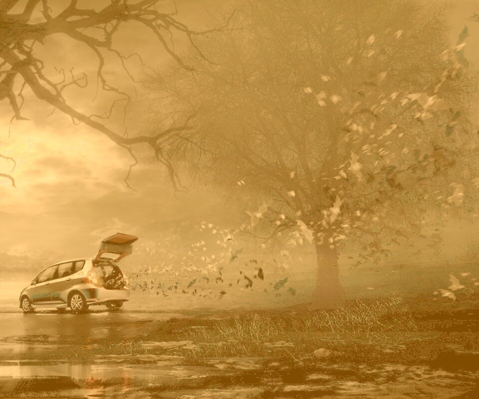 Темное авто обои