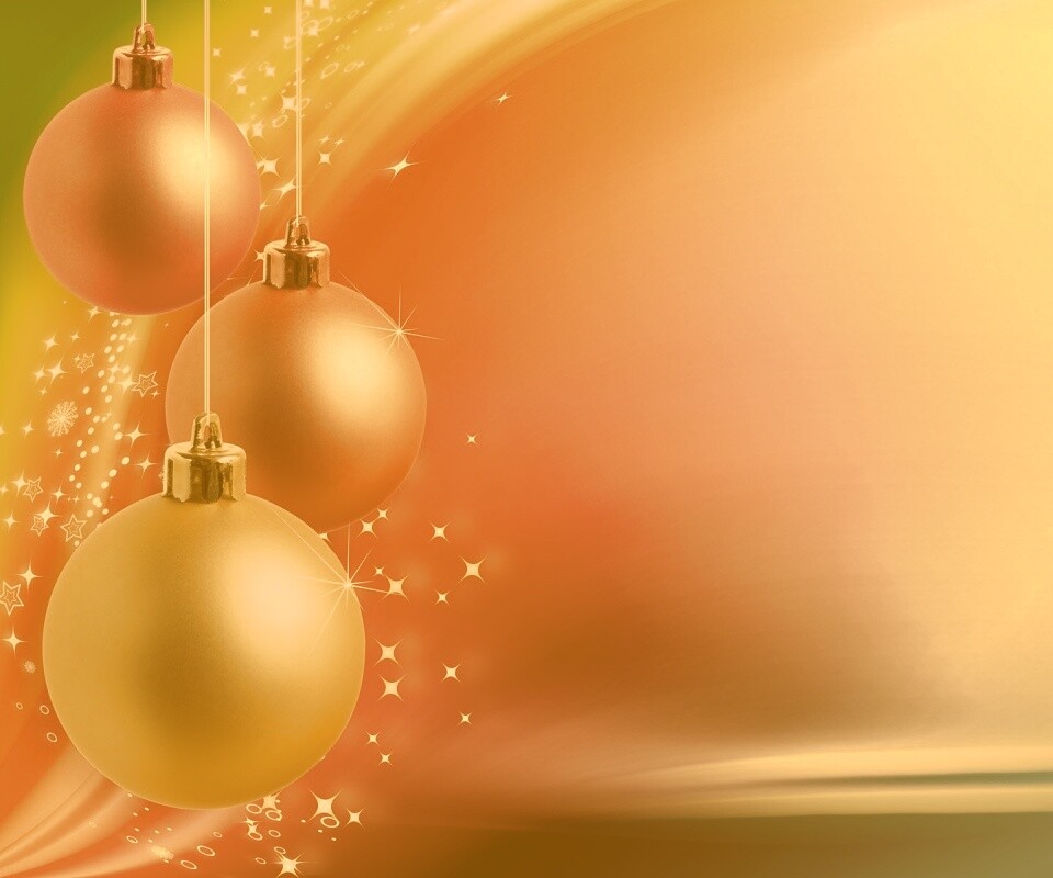 Яркие новогодние игрушки обои