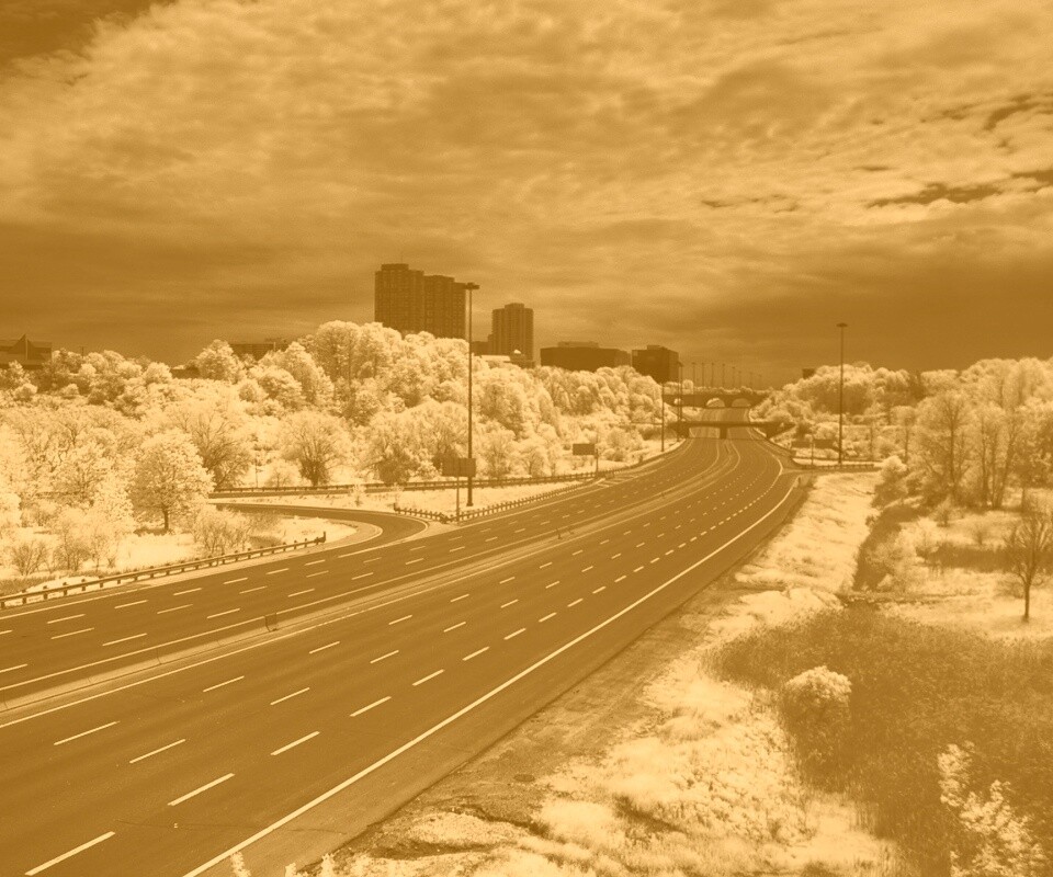 Черно-белое шоссе обои