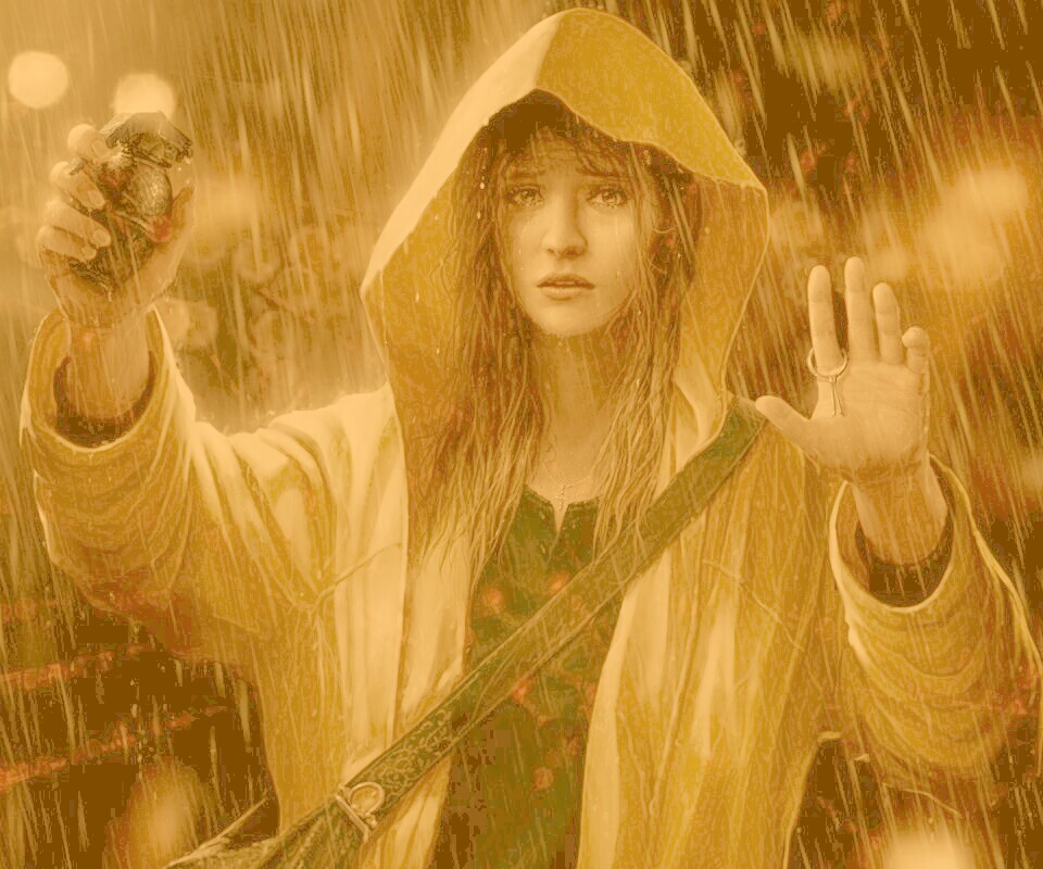 Девушка с гранатой обои