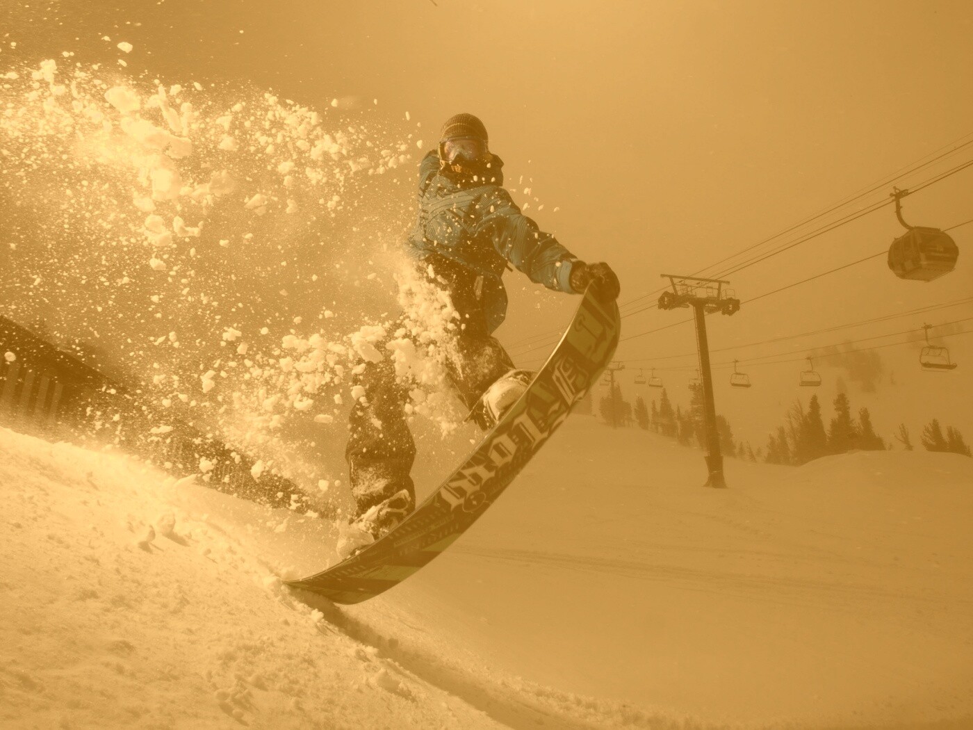 Сноубордист обои