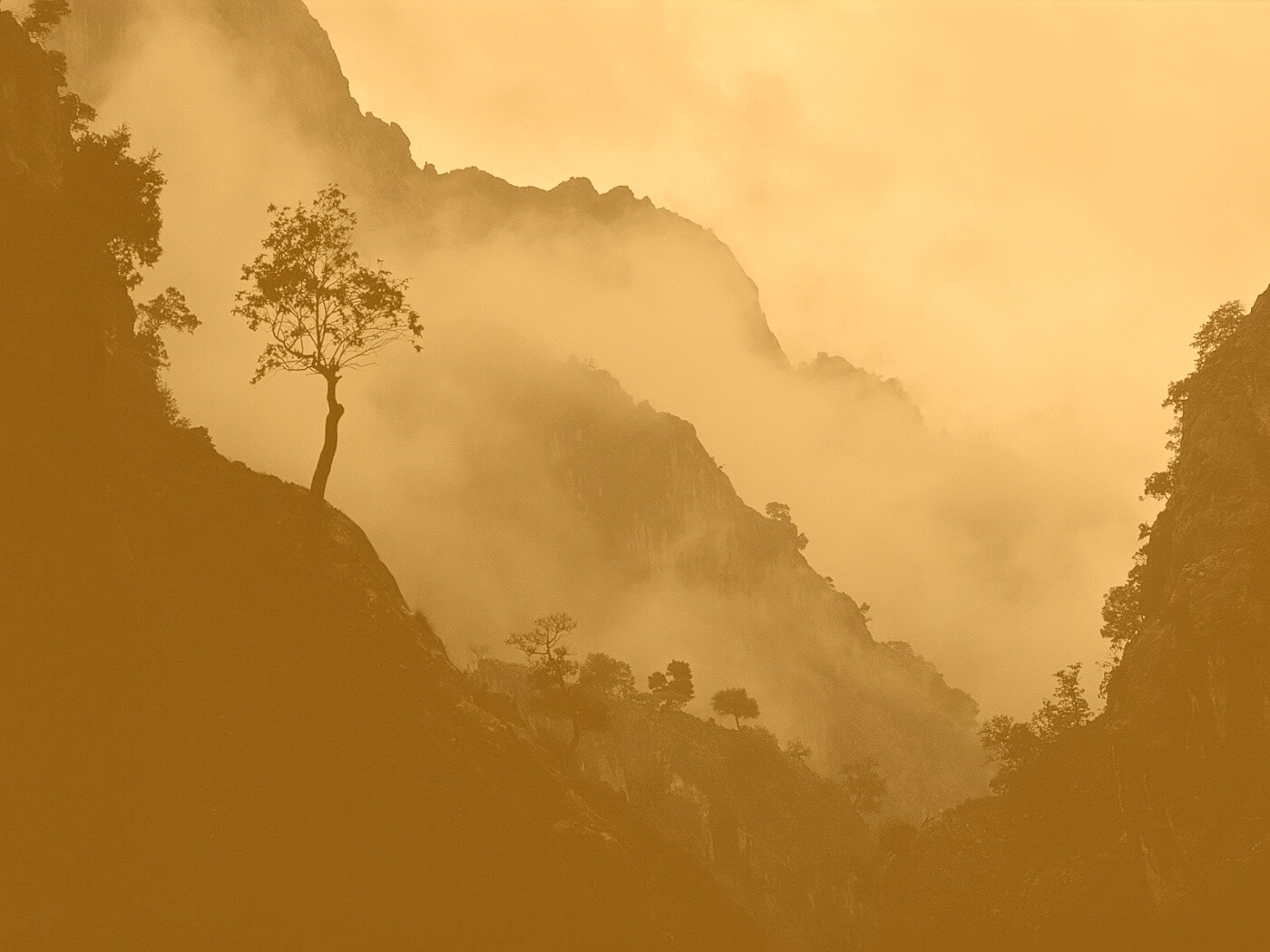 Сумерик в горах обои