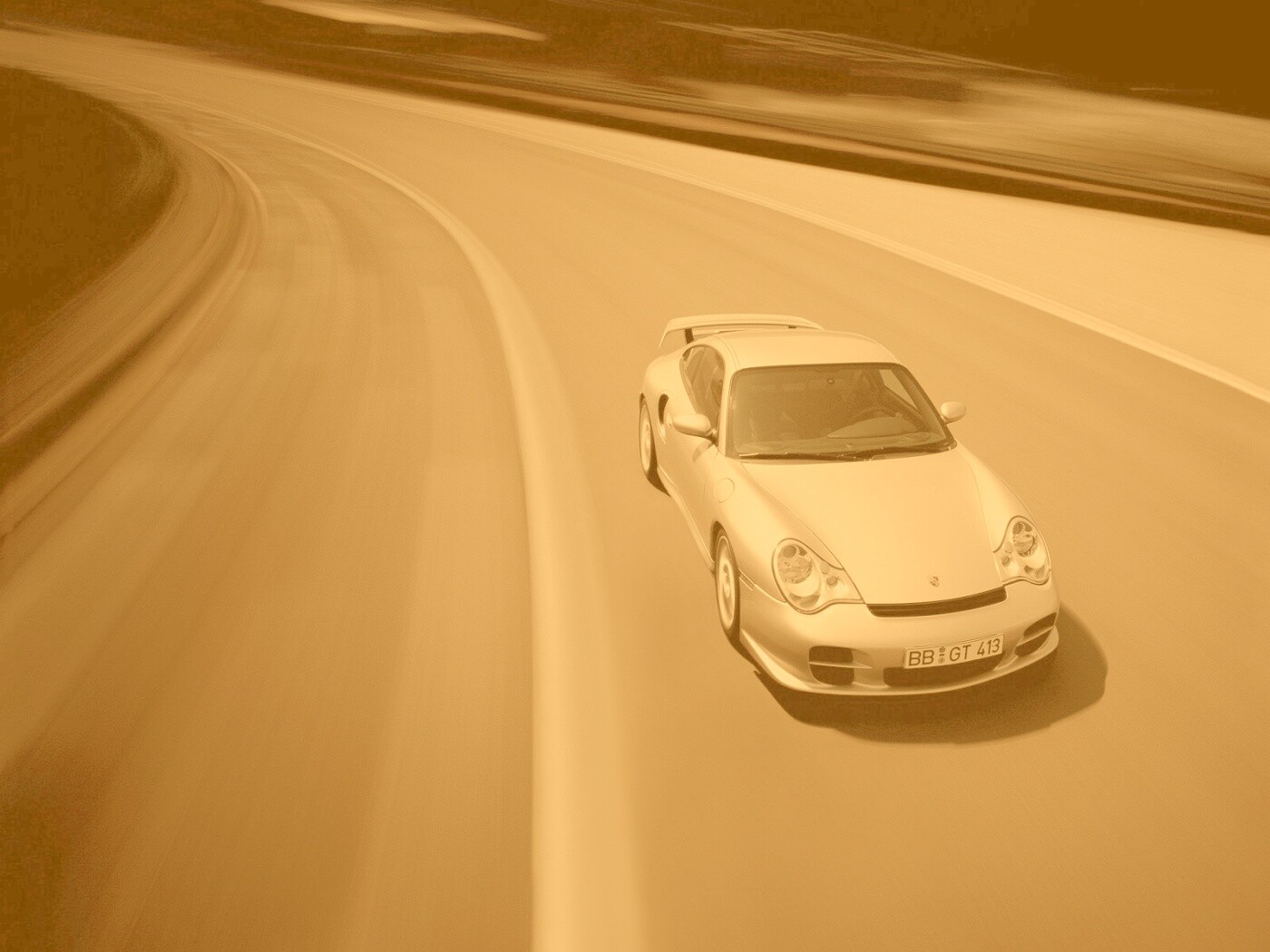 Порше на треке обои