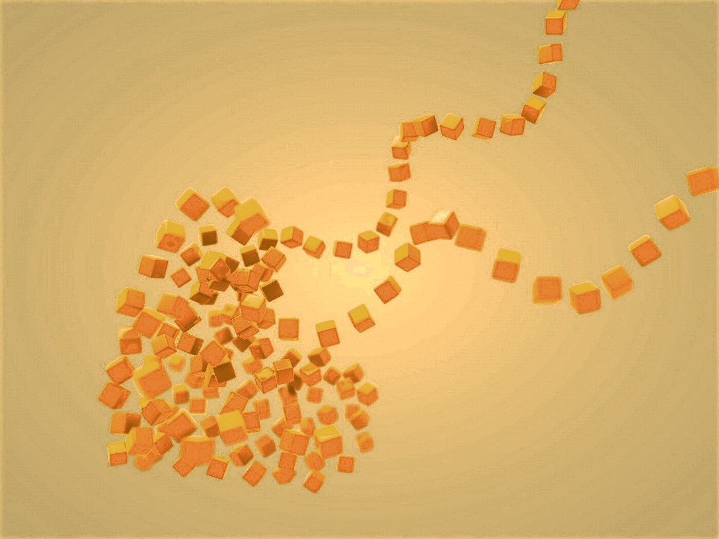 Сердце из кубиков обои