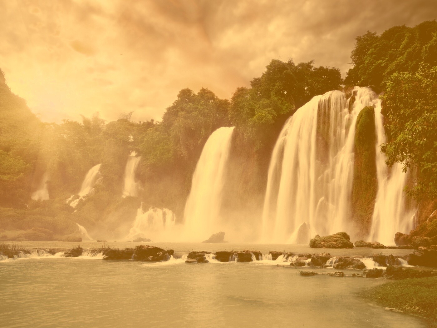 Водопады в джунглях обои