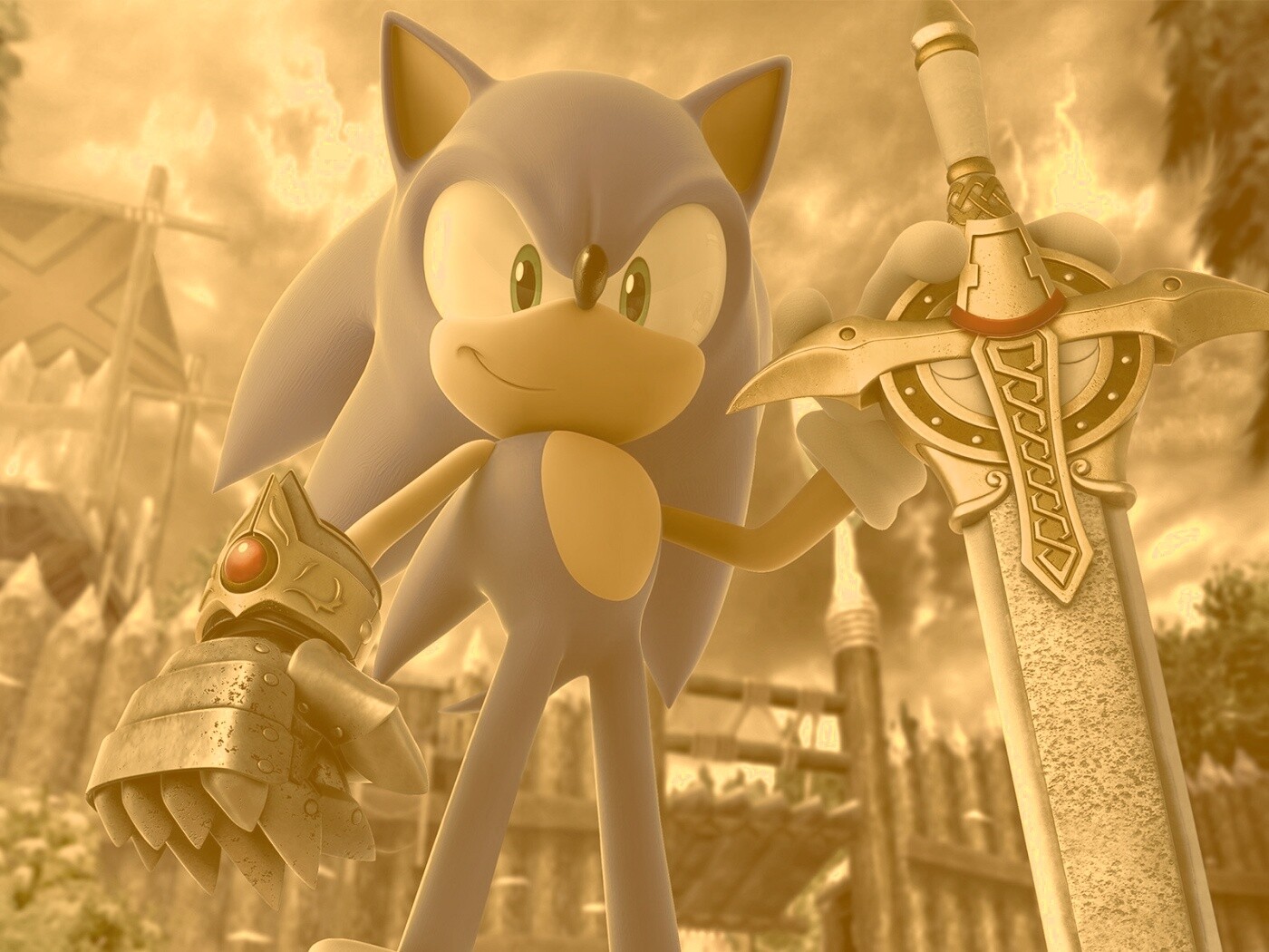 Соник с мечем обои