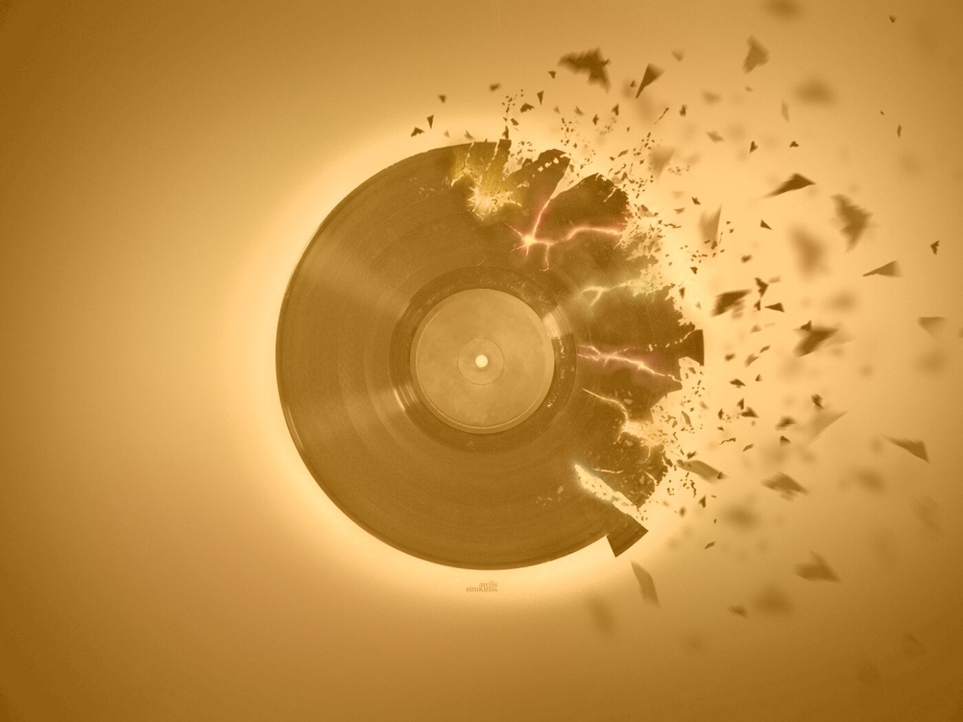 Разрывающийся винил обои