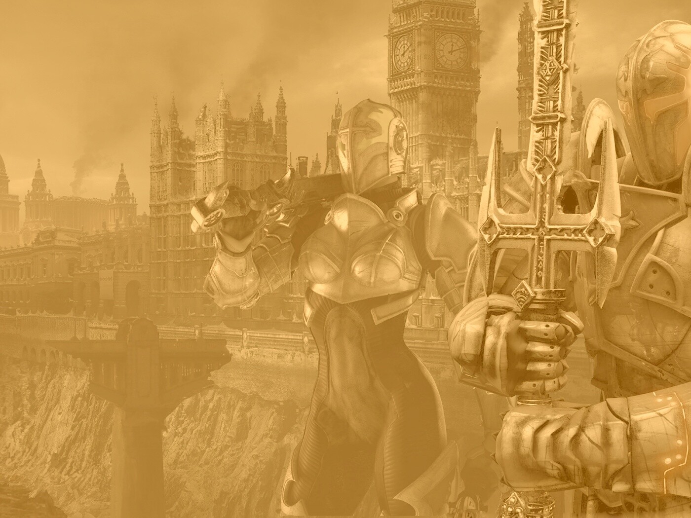 Постапокалиптический Лондон из игры обои