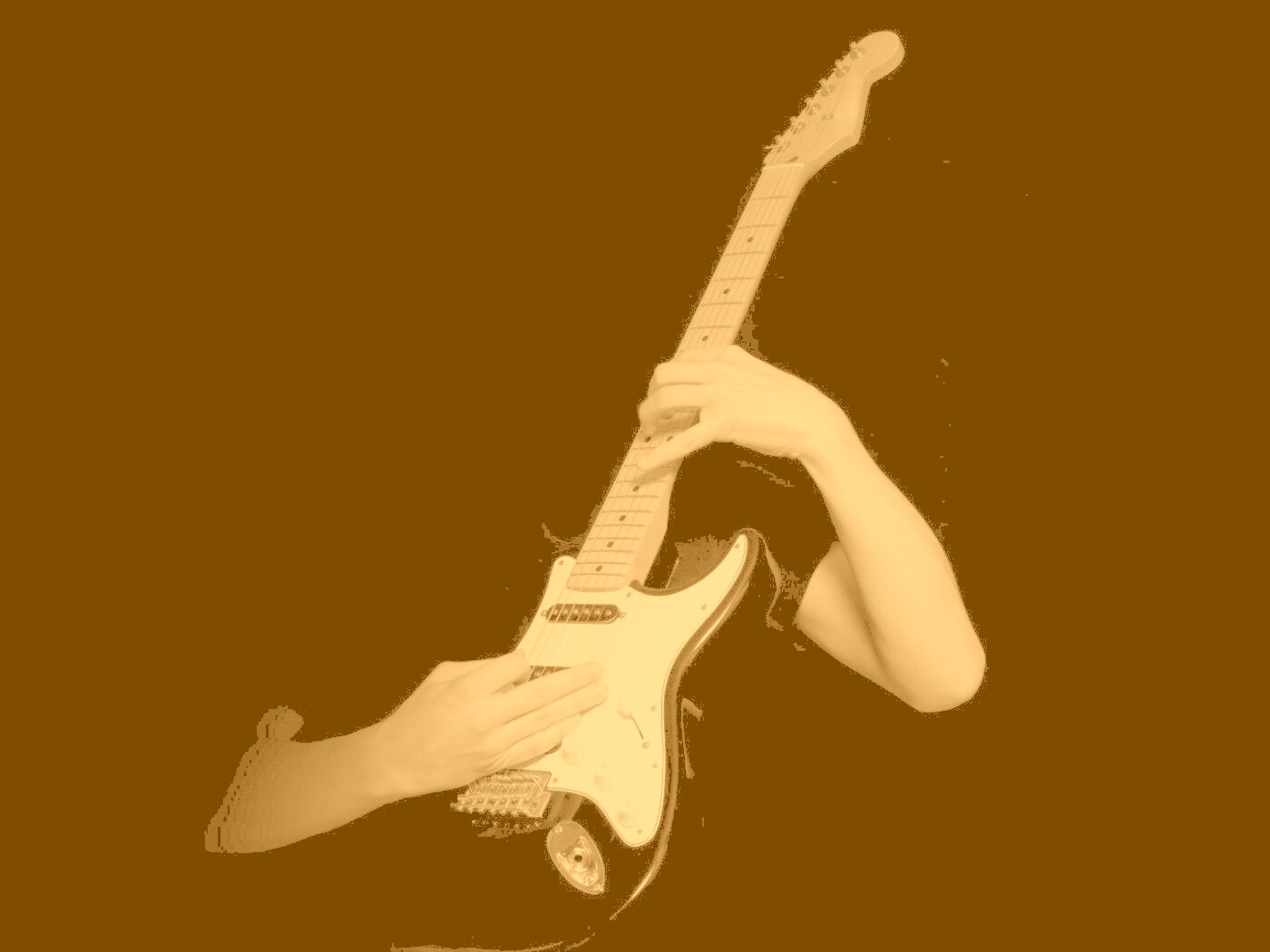 Игра на электрогитаре обои