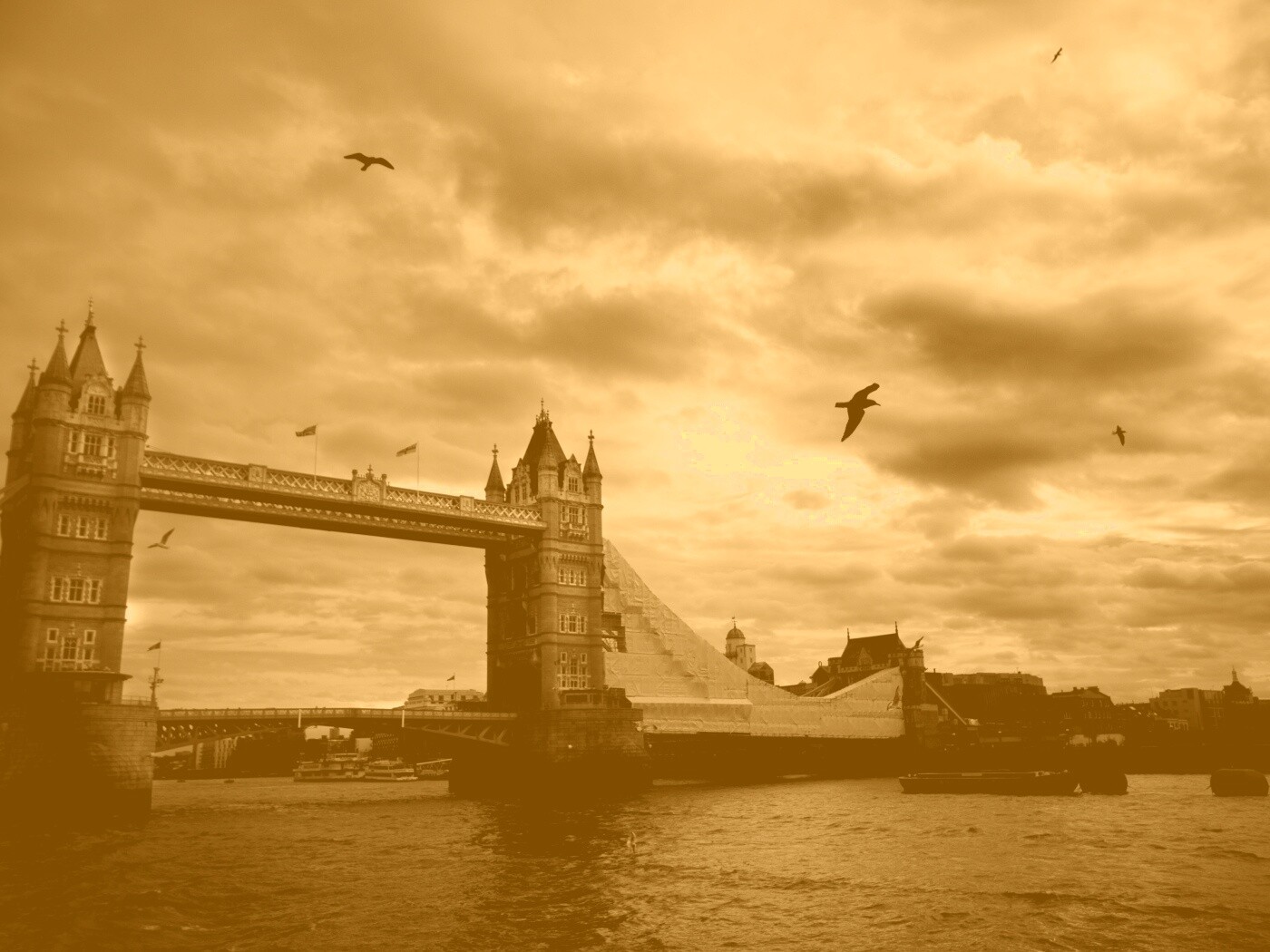 Tower Brigde на реконструкции обои