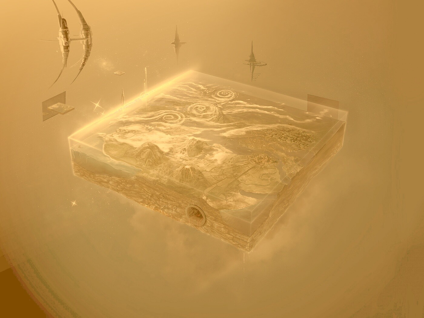 Плоский мир из Homeworld обои