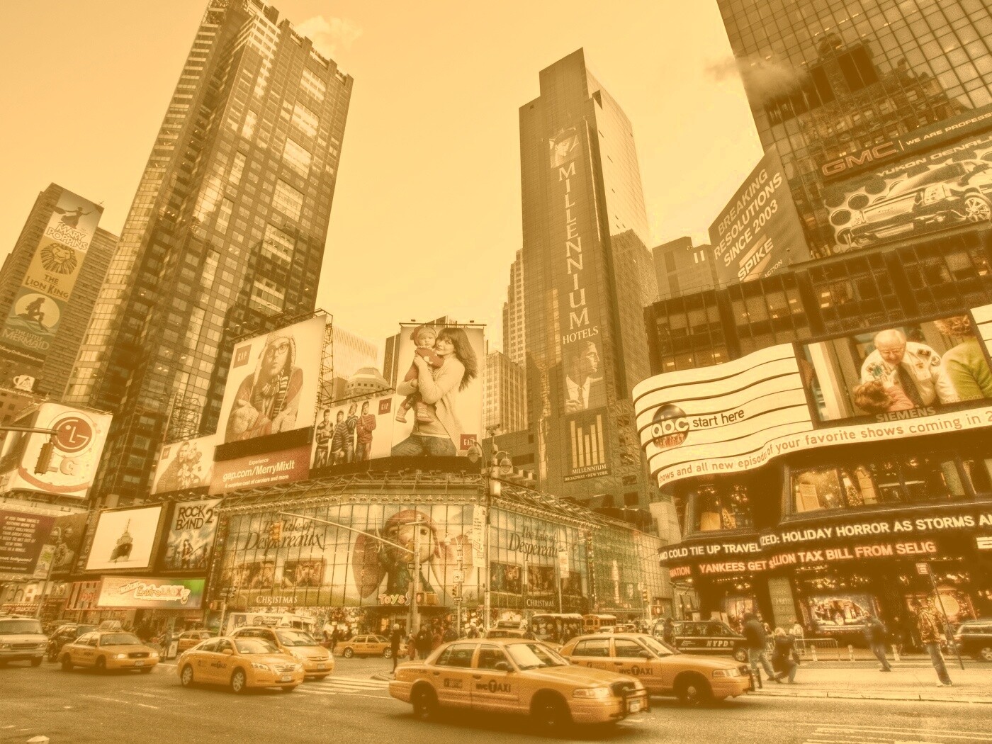 Улицы Нью-Йорка обои