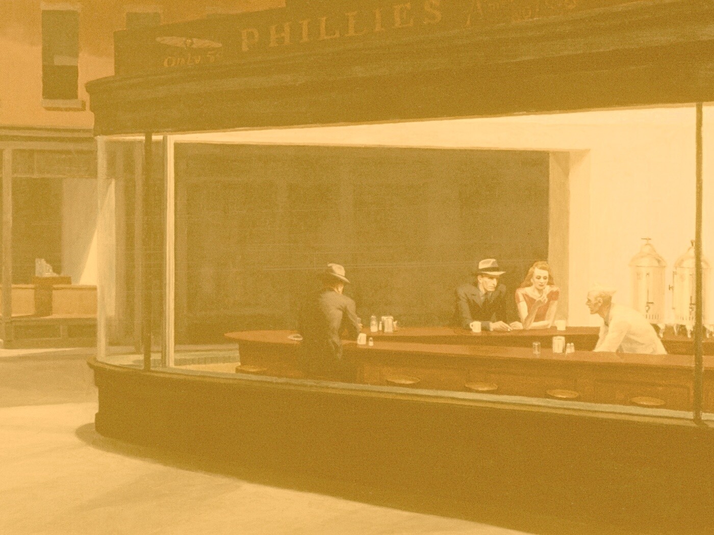 Ночное кафе обои