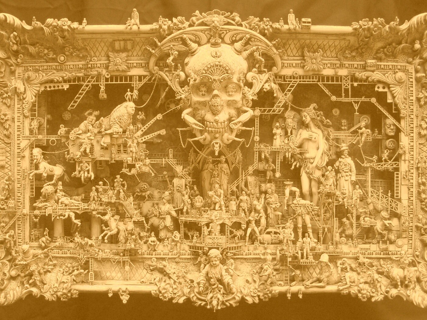 Адская скульптура обои