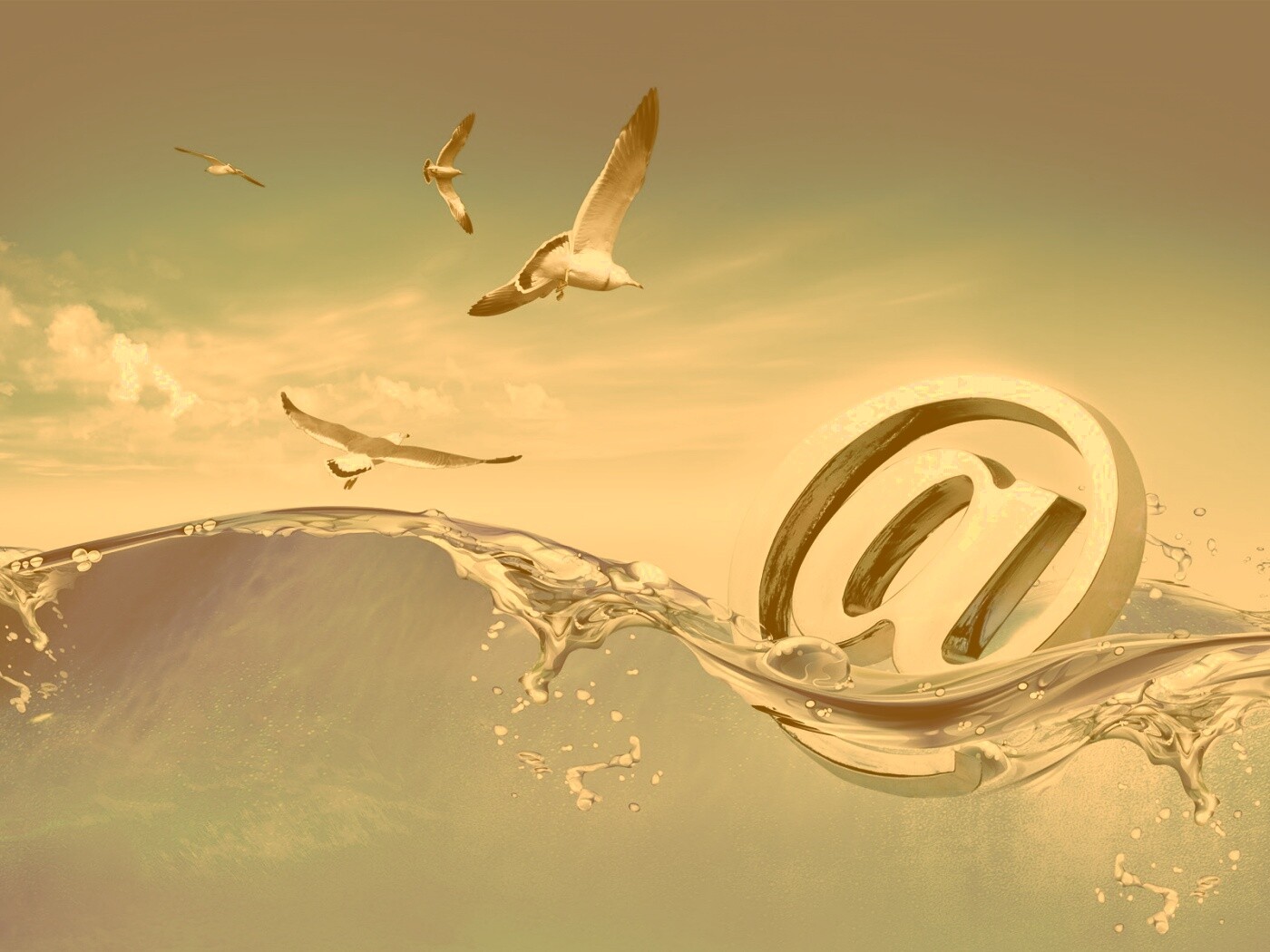 Собака тонет обои