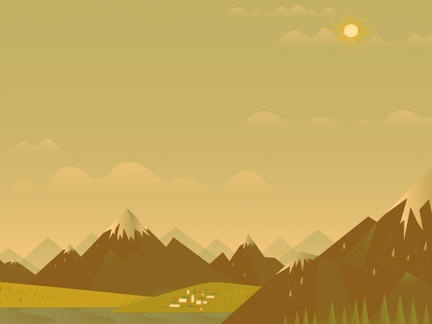 Векторный пейзаж обои