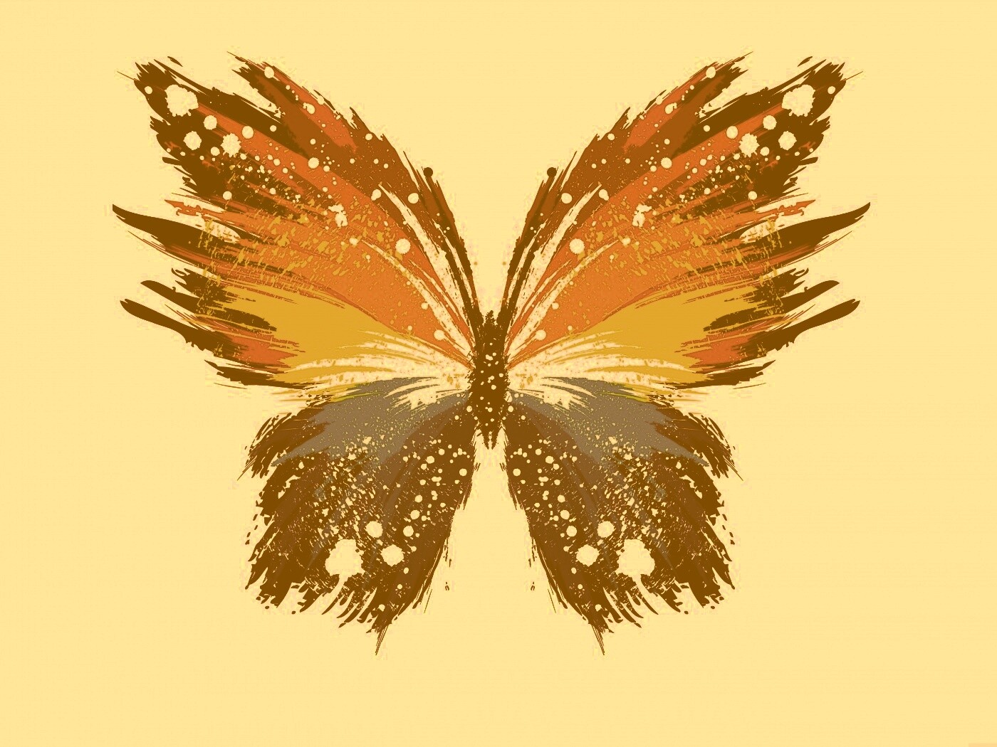 Нарисованная бабочка обои