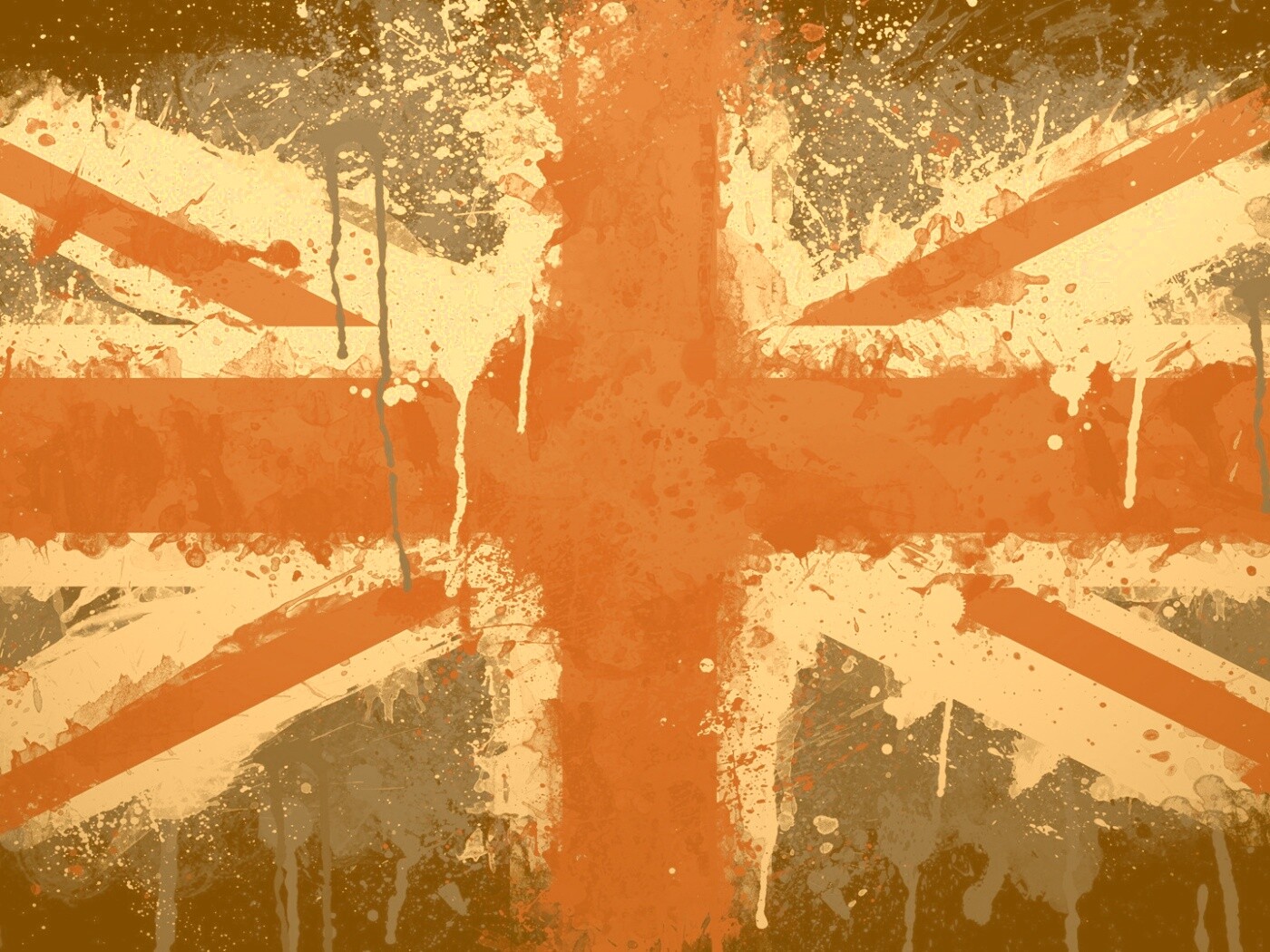 Британский флаг нарисованный краской обои