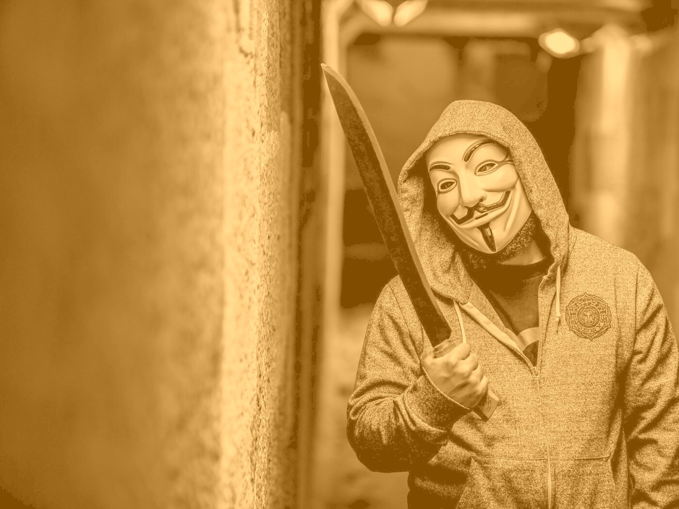 Человек в маске анонимуса обои