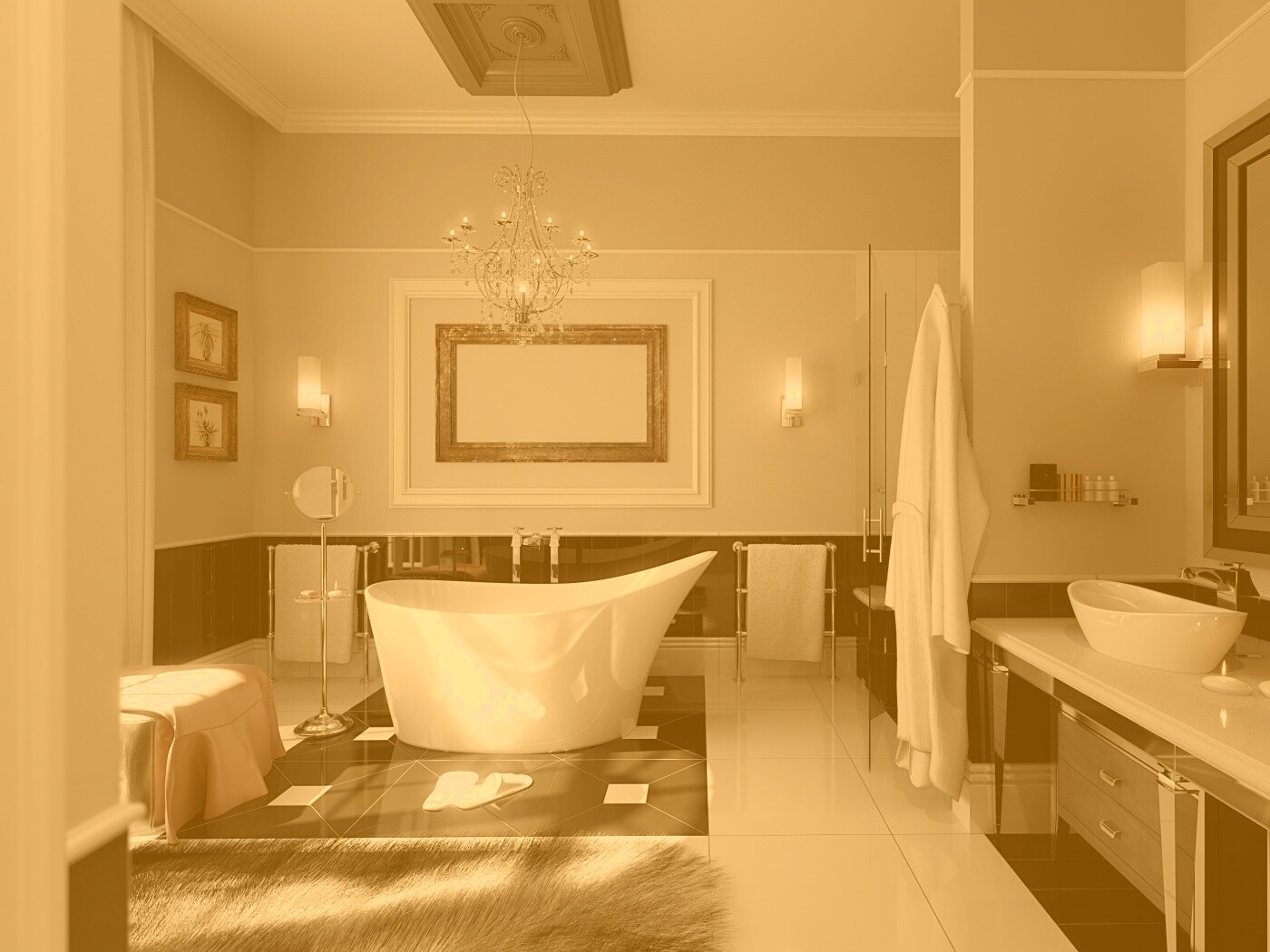 Современная ванна обои