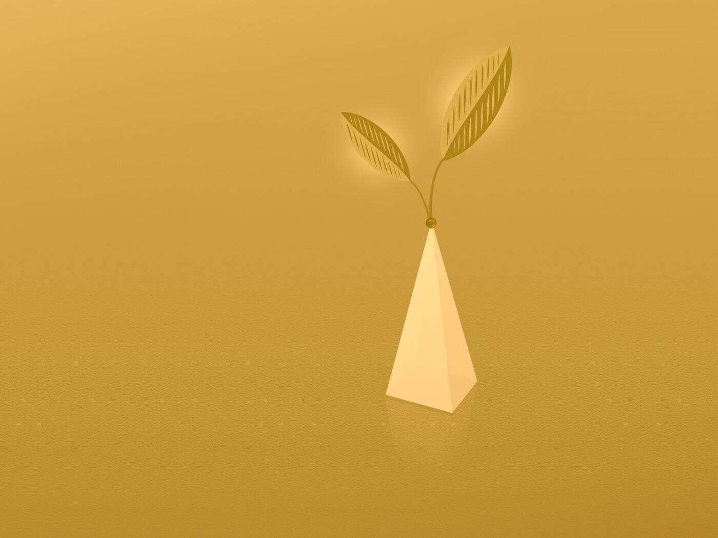 Пирамида и листик обои