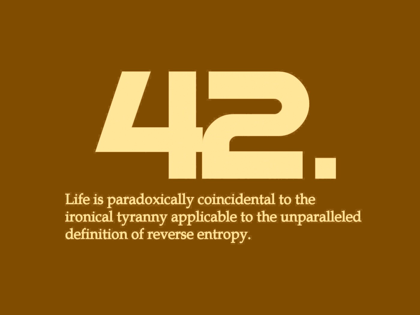 Ответ жизни, вселенной и вообще обои