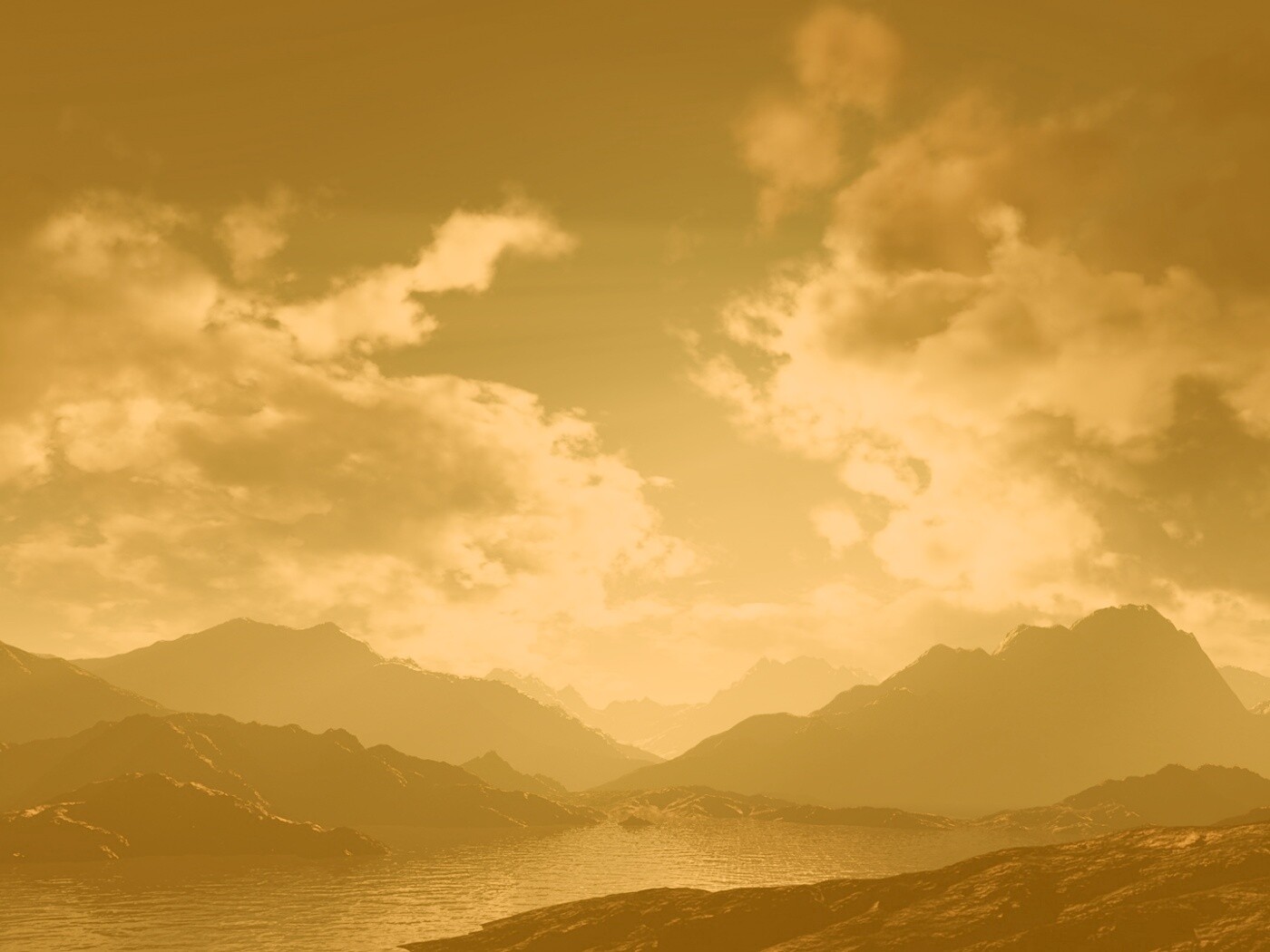 Закат в горах обои